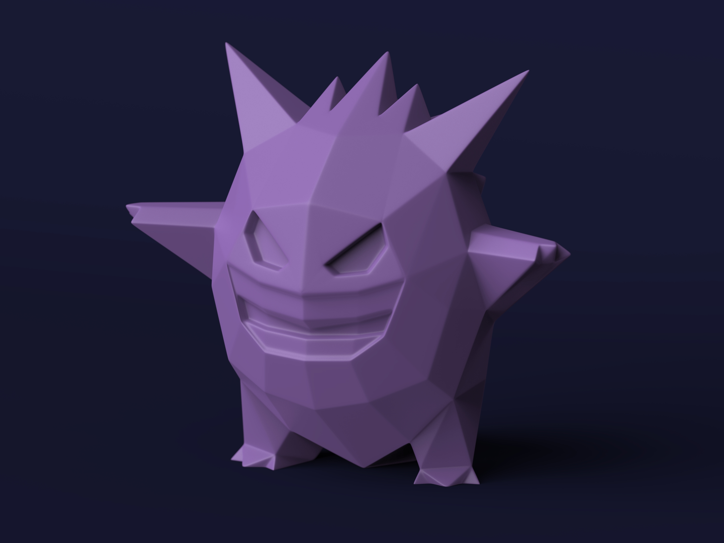 Low-poly Gengar by Agustin Arroyo | Printables Store