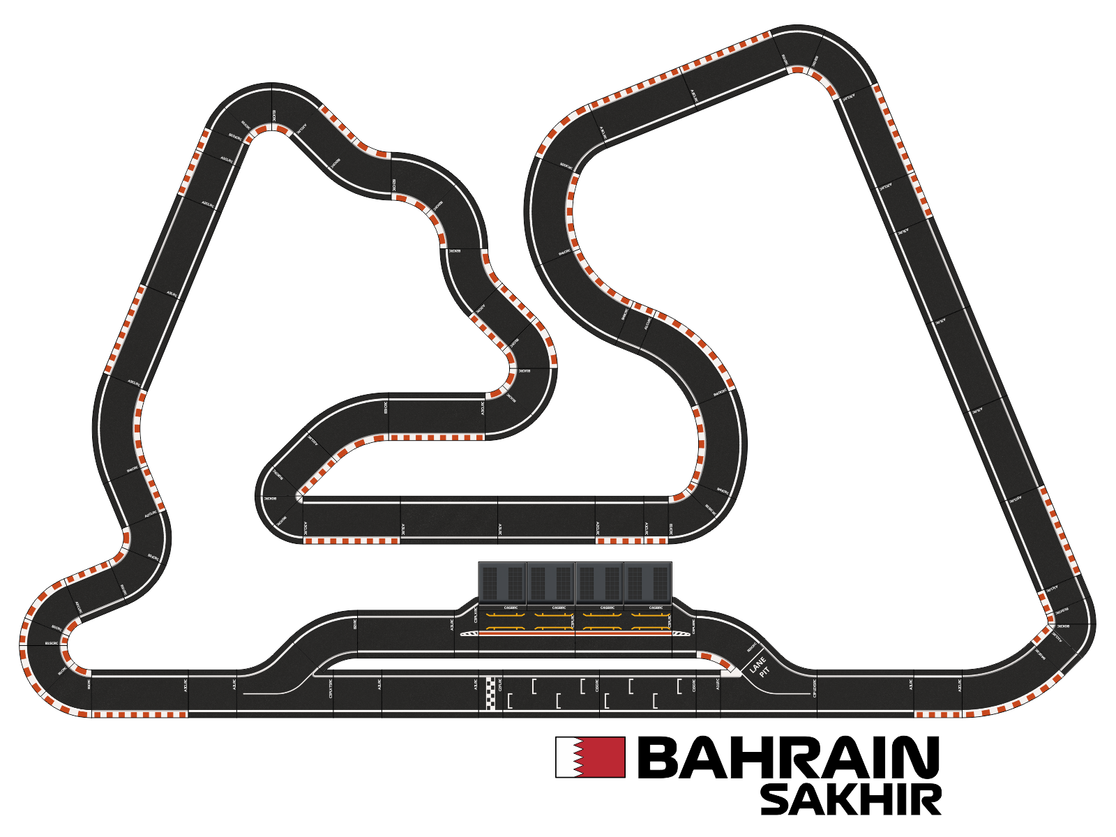 Racing Circuits Building Kit Bahrain Sakhir Grand Prix By Michal