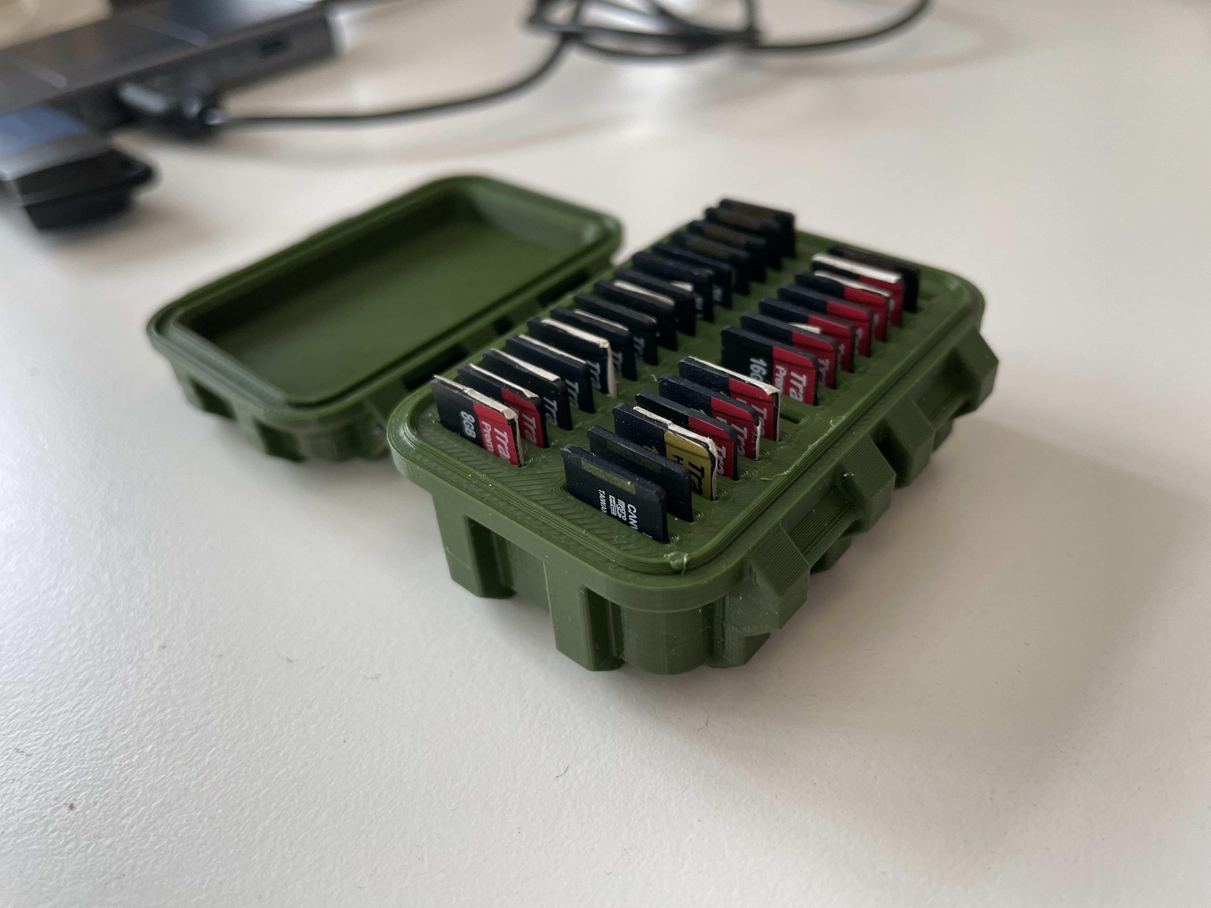 Rugged Box/Case (NO SCREWS) for micro SD cards