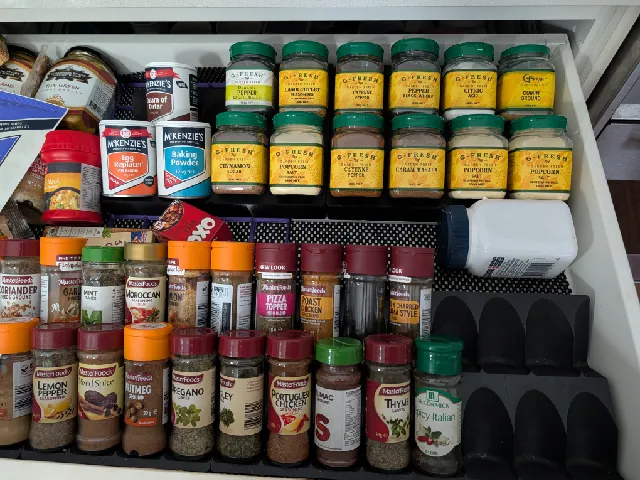 Gridfinity drawer spice rack - 2 more versions
