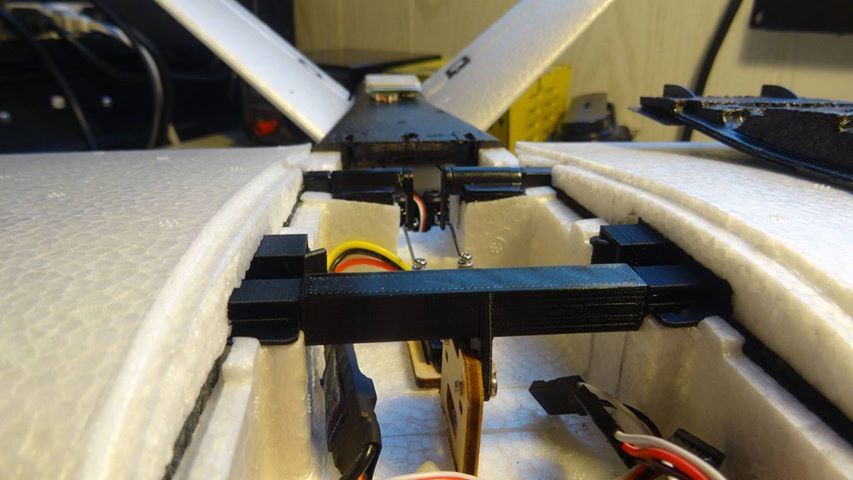 Nano Talon wing mounting parts - no dihedral, flat wing