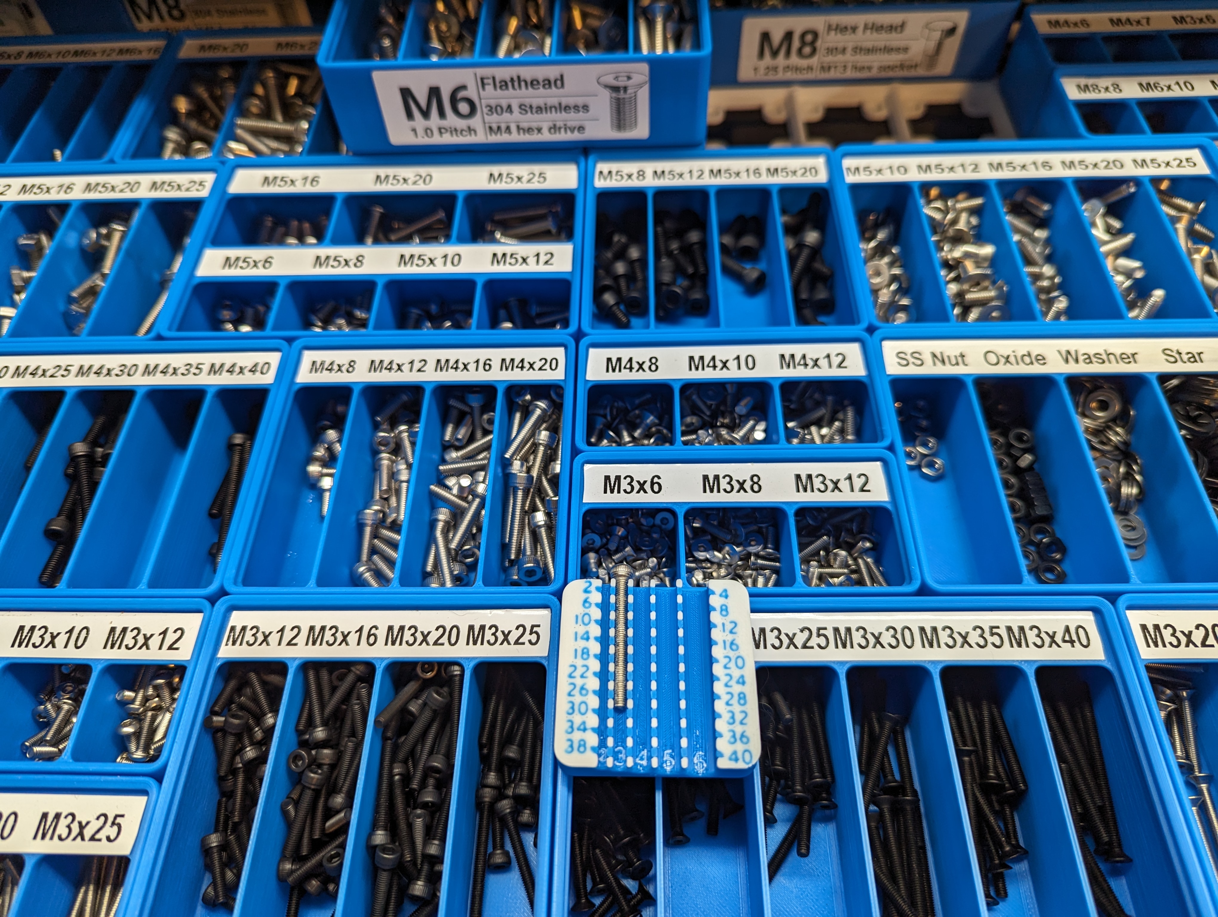 Gridfinity Metric Bolt Sorter multi-material