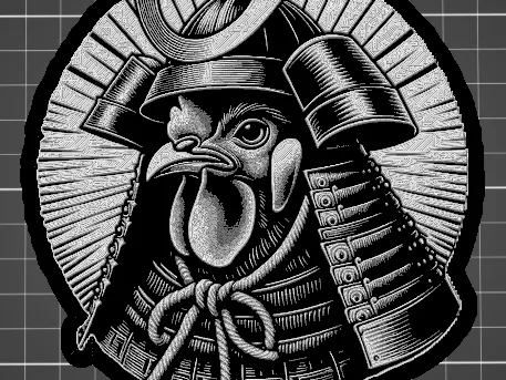 Samurai Chicken Portrait