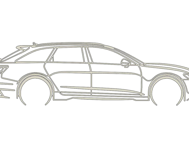 Audi RS6 Silhouette Wall Art