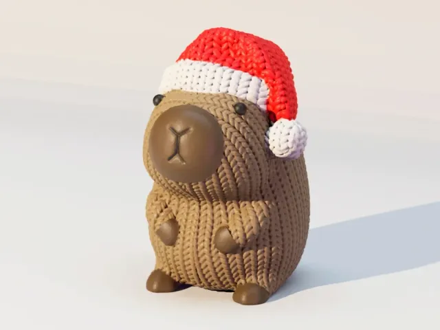 Knitted Christmas Capybara