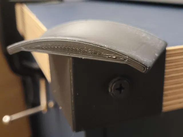 Desk corner headphone holder