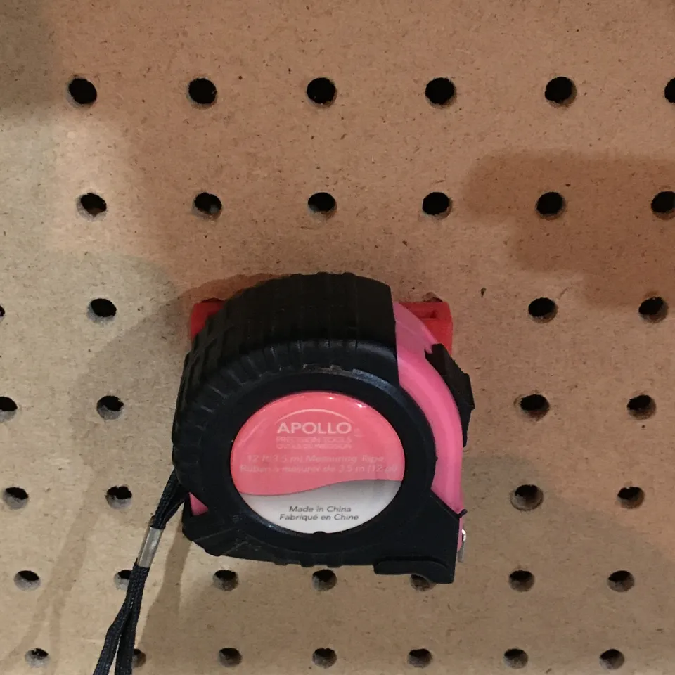 25 ft pink tape measure Apollo Tools
