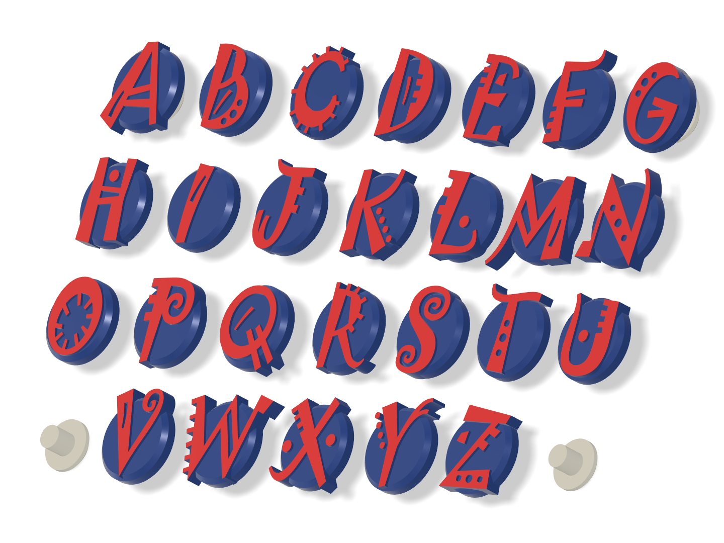 Lapel Pin - The Alphabets - Crocs Clogs Compatible Charms