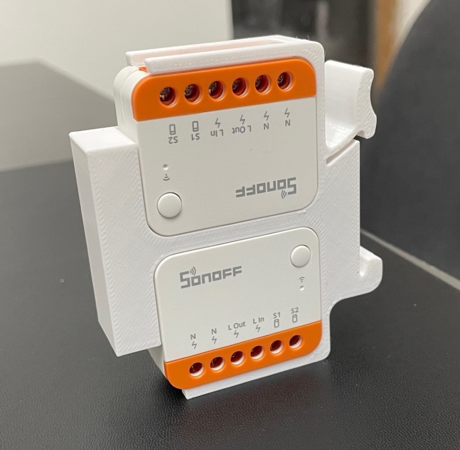 Sonoff Mini R4 DIN rail mount