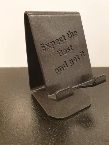 Smartphone holder with motto