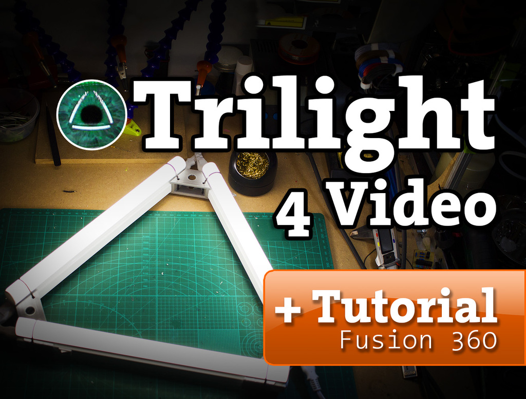 Trilight for Video and Photographie // Fusion 360 Tutorial
