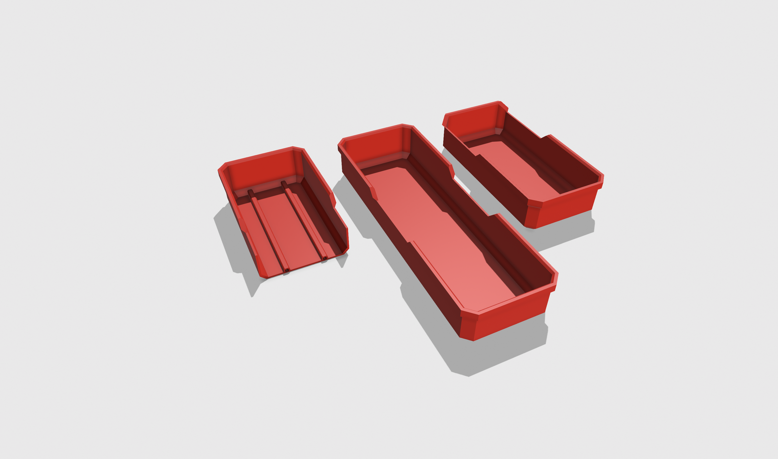 Slim Milwaukee Packout long bin with cutout (2 and 3 long)
