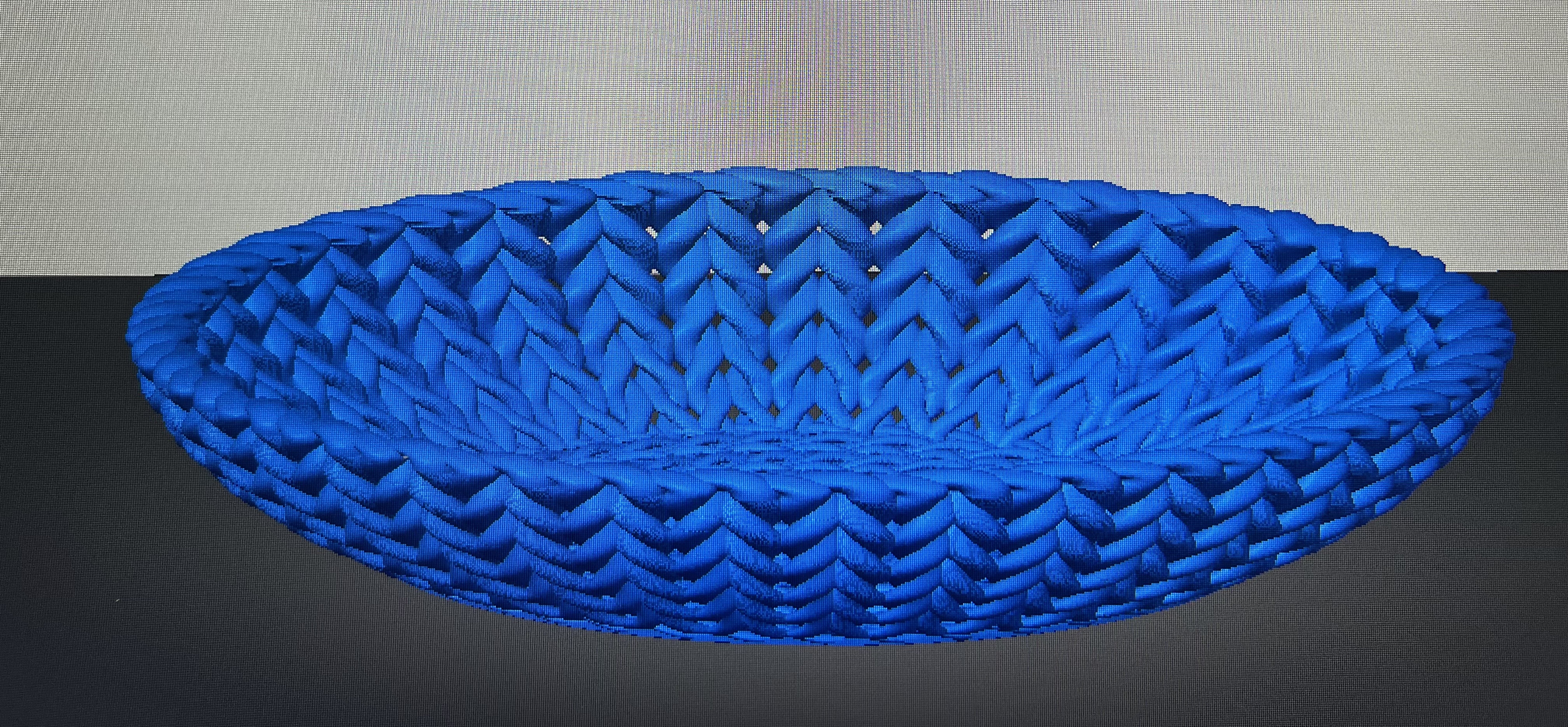 knitted oval style bowl center piece for coffee table