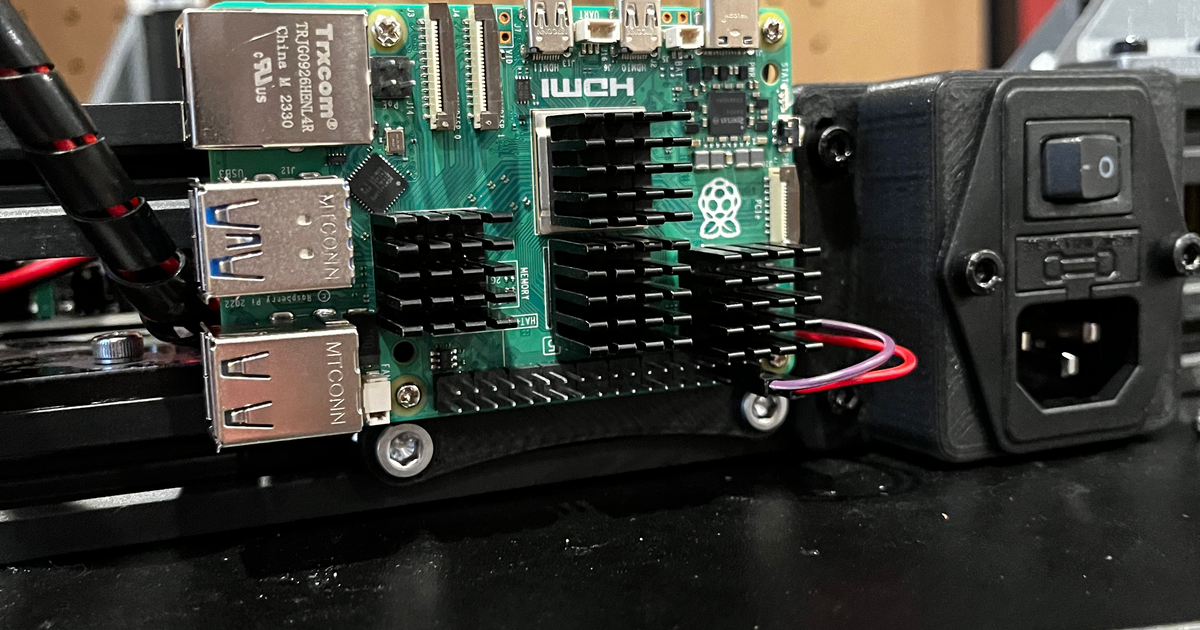 Vertical Raspberry Pi mount 2020 Extrusion by CompputerMonkey ...