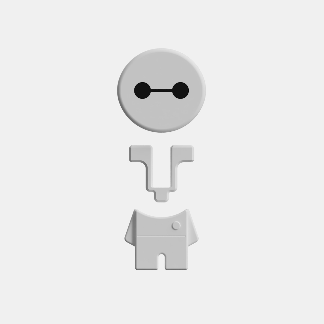 Miniatura 4 do modelo 3D Zipper Pull - Baymax