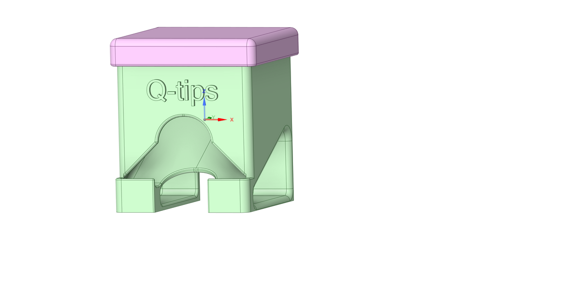 Q tip dispenser v5 by dav88 download free stl model printables