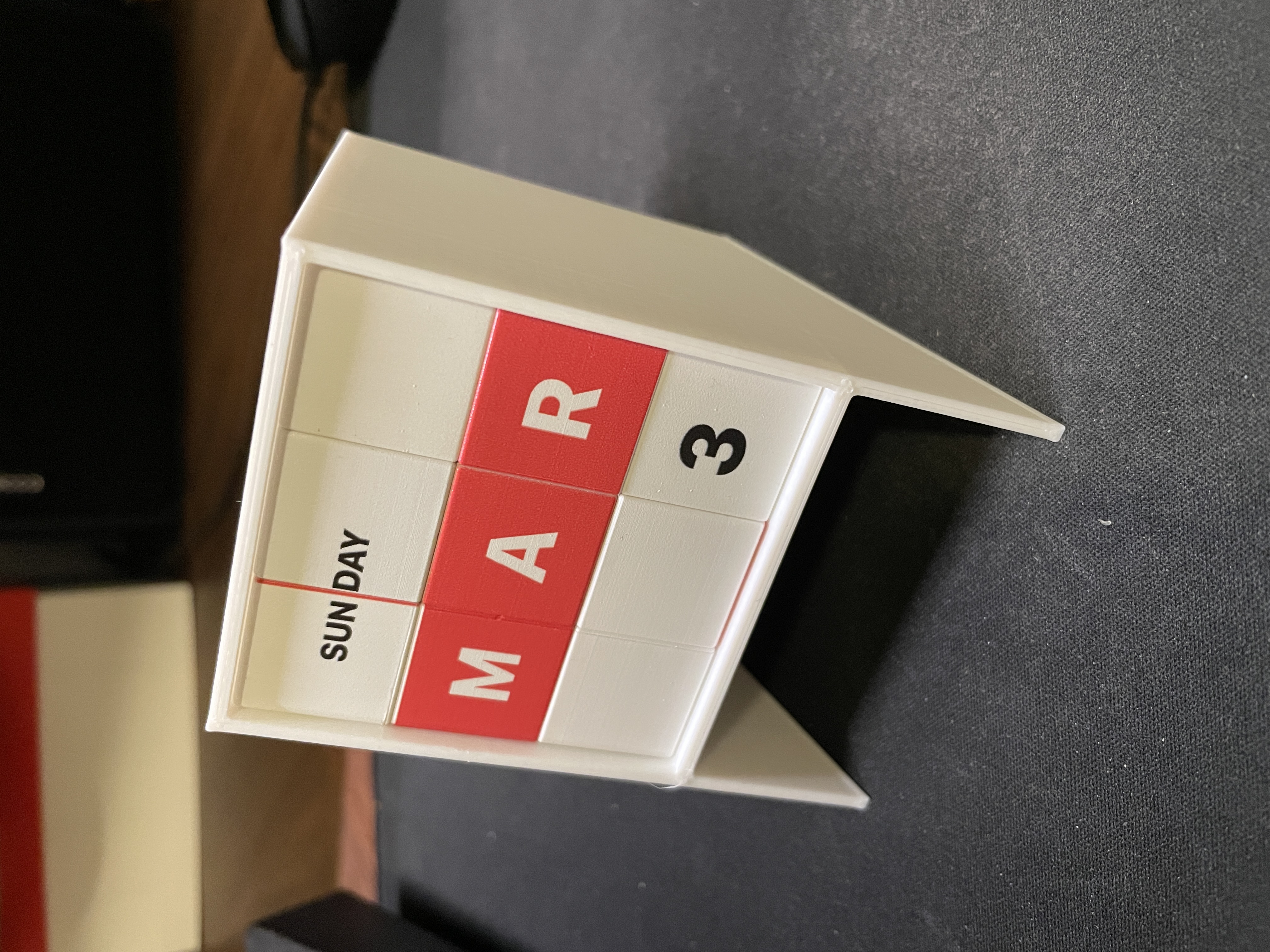 Rubik's Cube Calendar Display