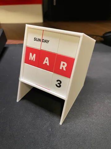 Rubik's Cube Calendar Display