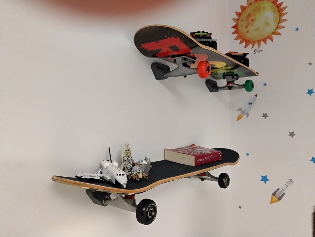 Skateboard Wall Shelf Adapter Brackets