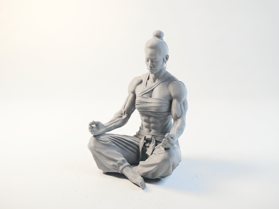 Female Bodybuilder Meditating Figurine 3D Printable
