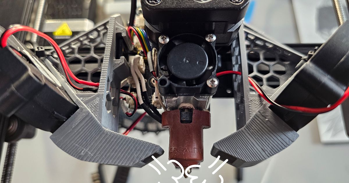 Ender 3 V3 KE Dual 5015 Fan Duct with better airflow direction by C3D ...