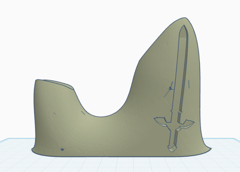 12-Hole Playable Ocarina Custom Master Sword Stand and Normal Stand stl