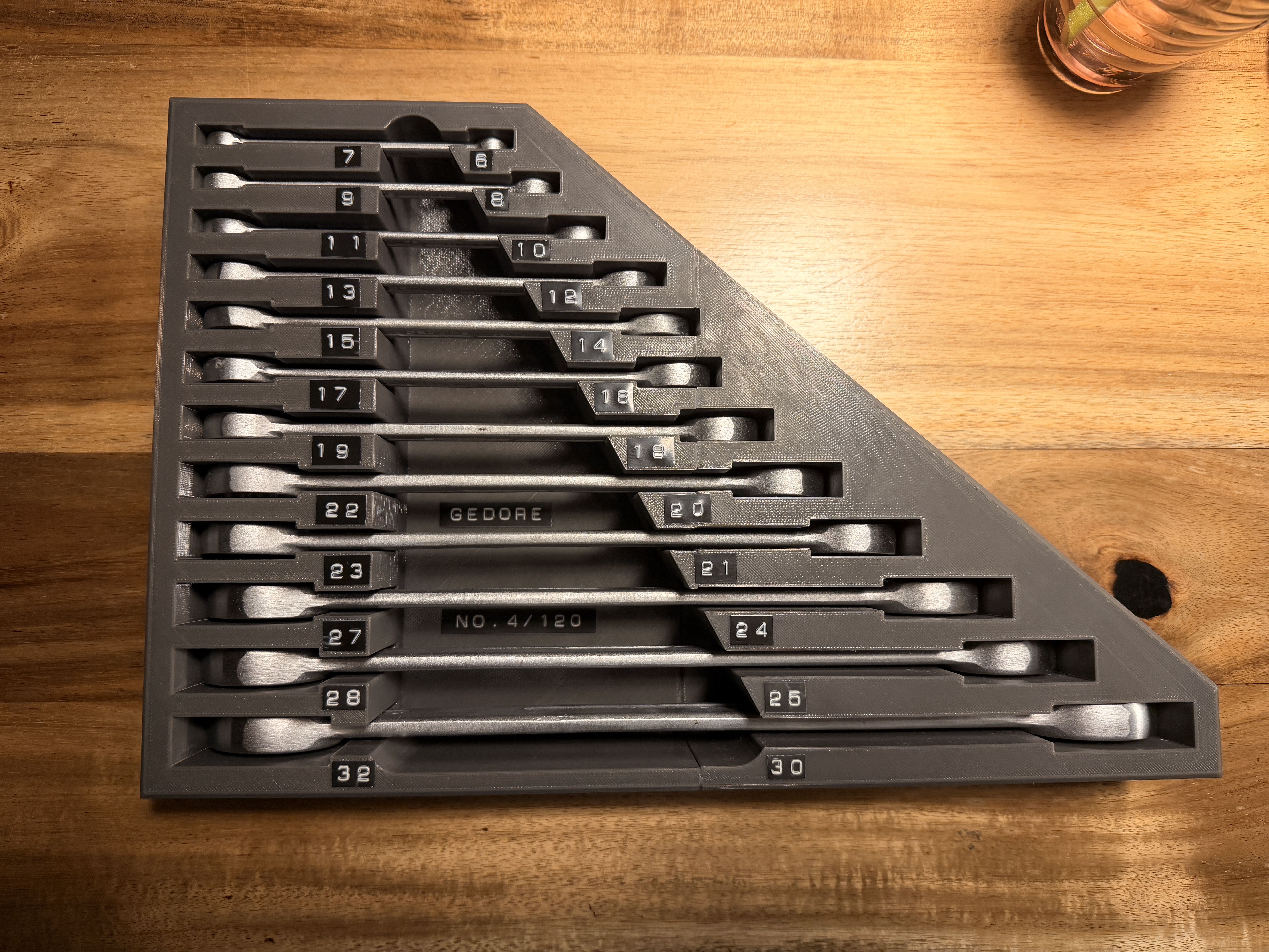 Doppelringschlüsseleinlage GEDORE Nr. 4-120 (Einlage) | Double ring spanner insert GEDORE No. 4-120 (insert)