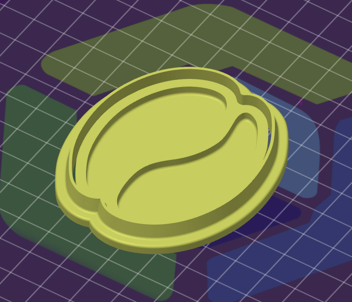 Coffee bean cookie cutter 3D model