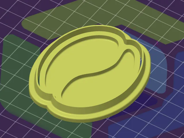 Coffee bean cookie cutter