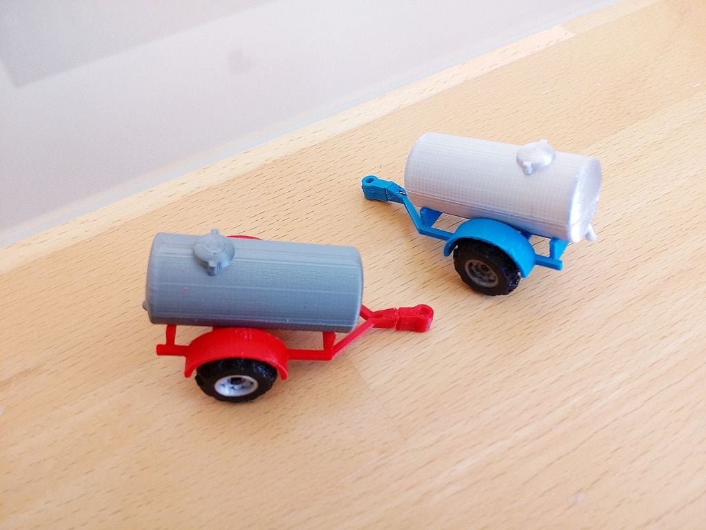 Water Barrel Trailer 1:87  H0 HO Scale