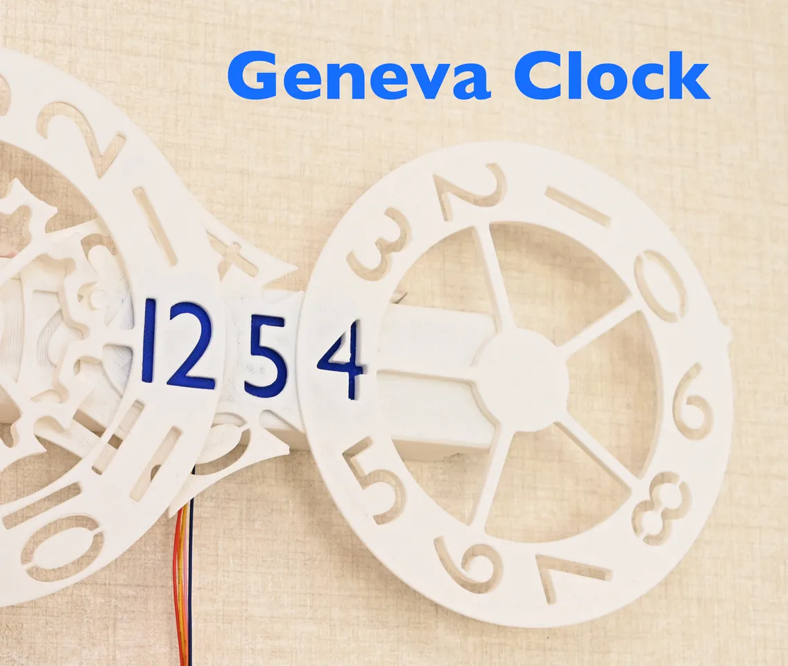 Digital Geneva Clock by shiura | Download free STL model | Printables.com