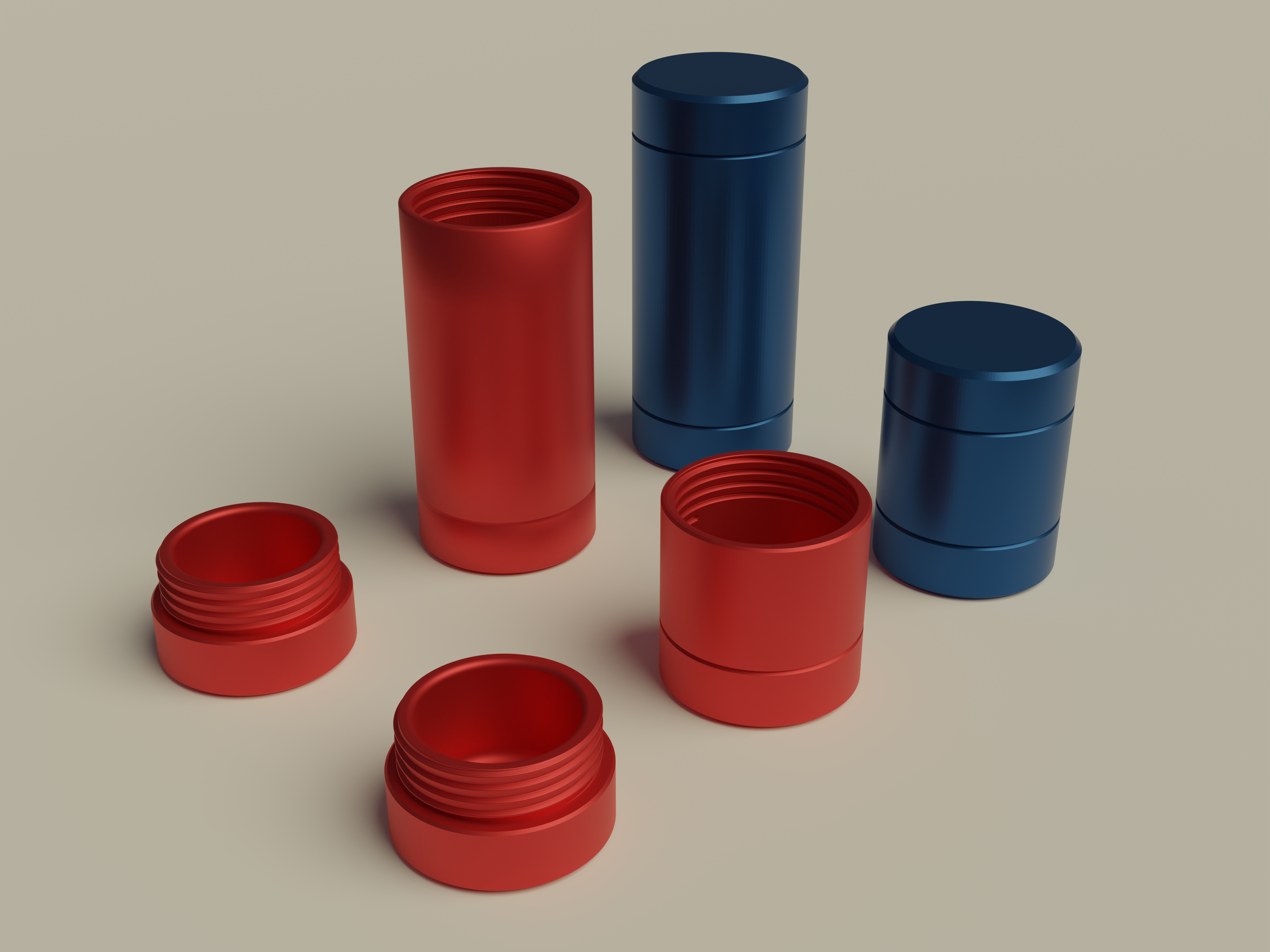 Hidden container, threaded
