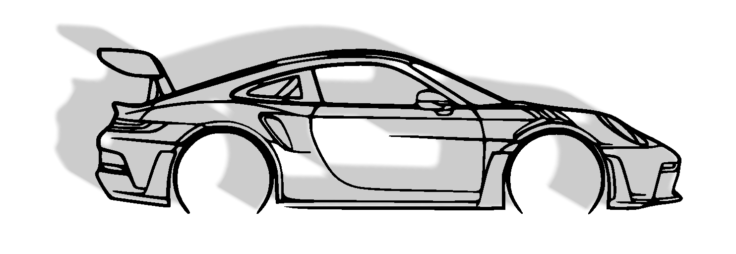 Porsche Gt3 Silhouette by Piero Download free STL model
