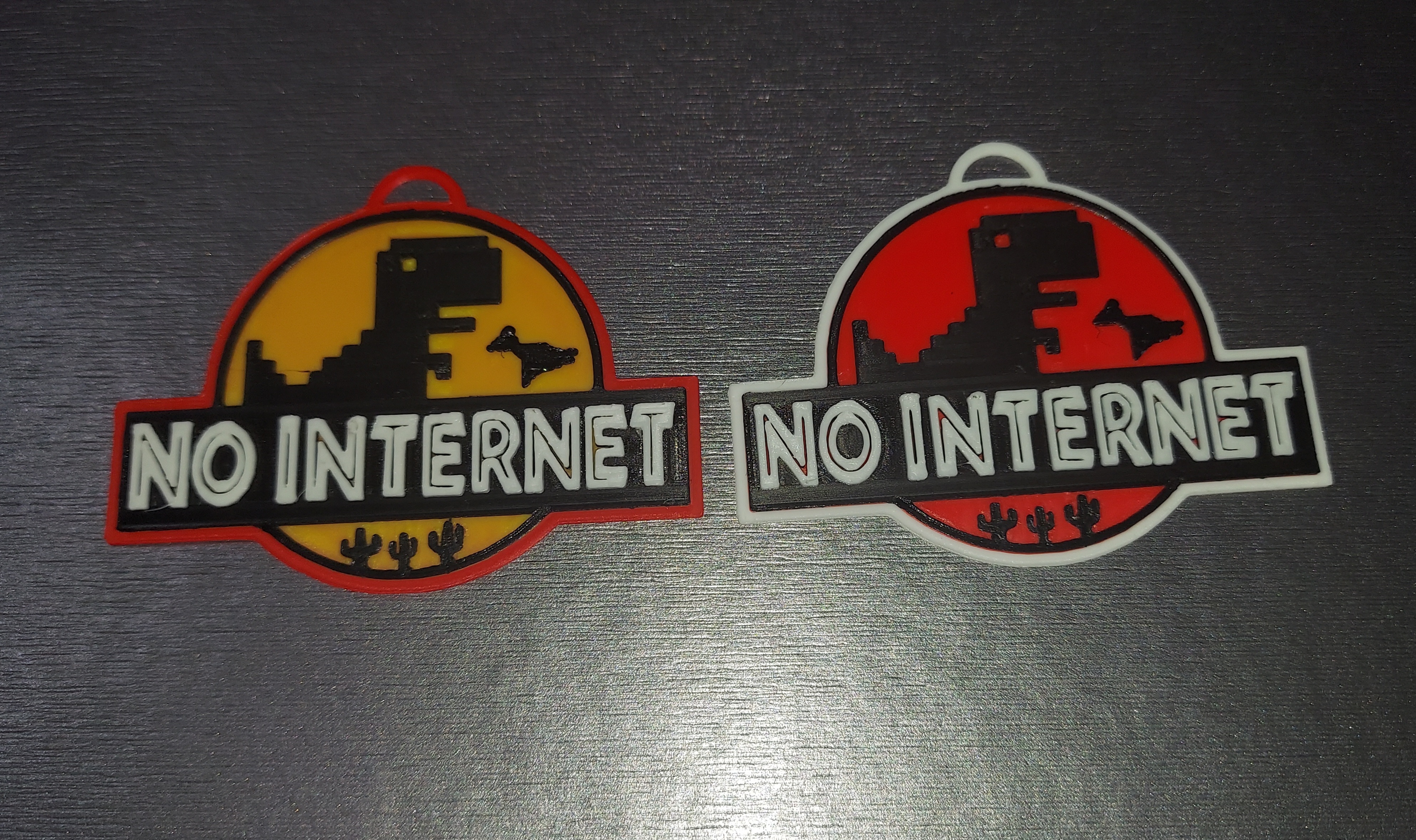 Miniatura 3 do modelo 3D No Internet Keychain