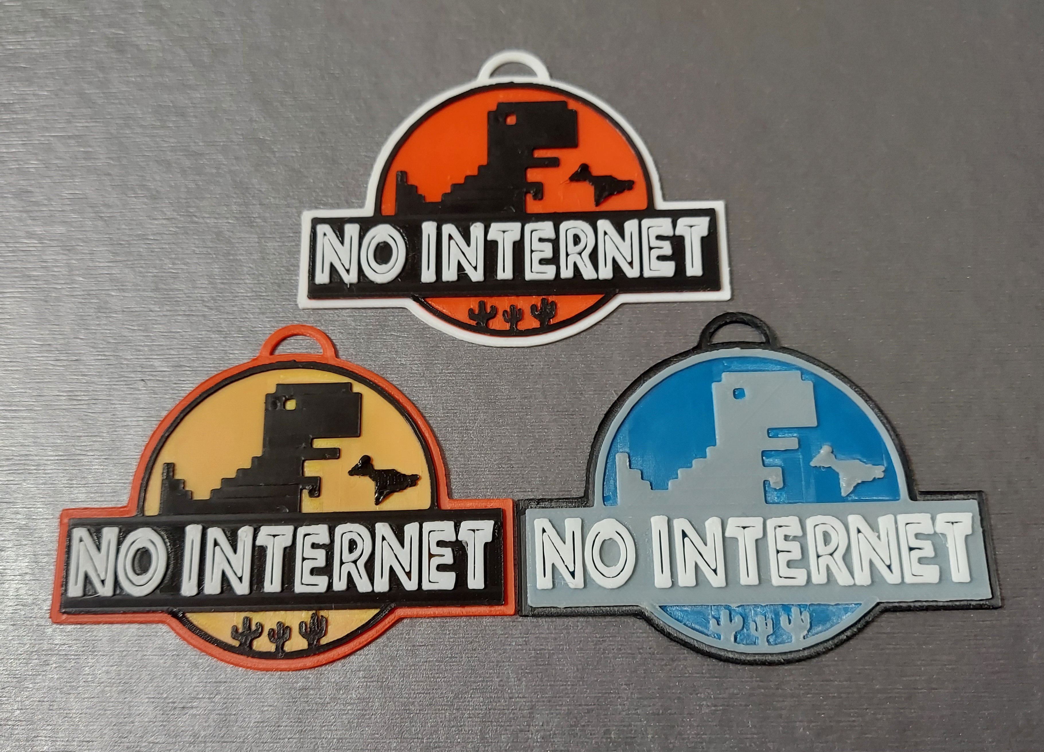 Miniatura 2 do modelo 3D No Internet Keychain