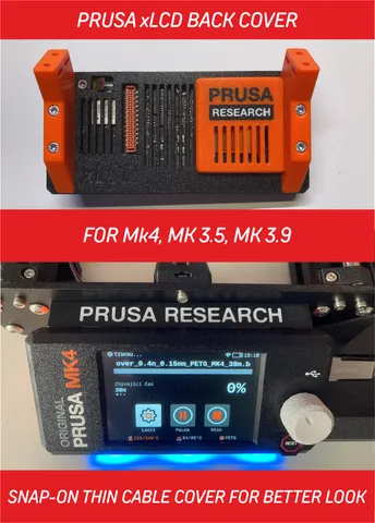 Back cover for PRUSA xLCD "NOW with new look"
