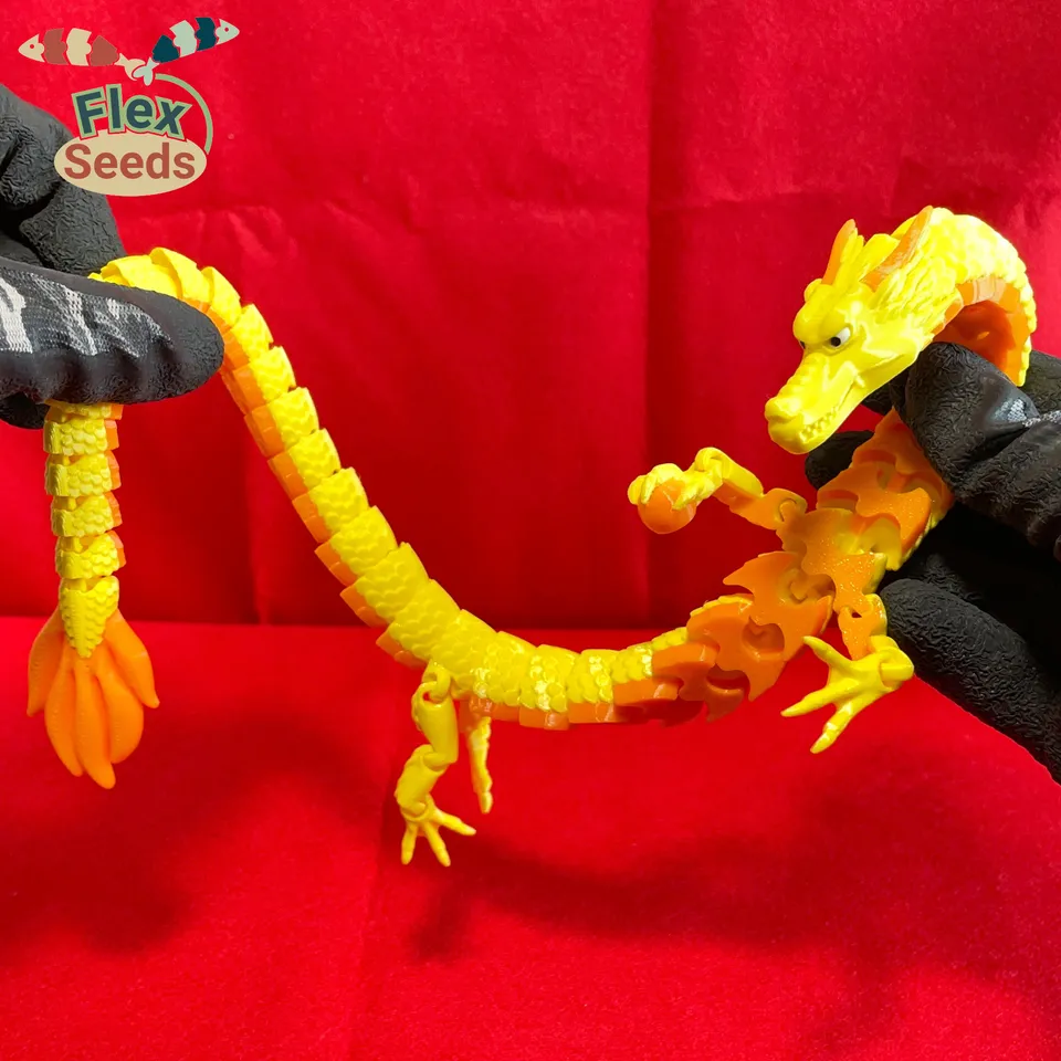 Flexi Japanese Dragon (Print-in-place) by 3D_Flexseeds | Download