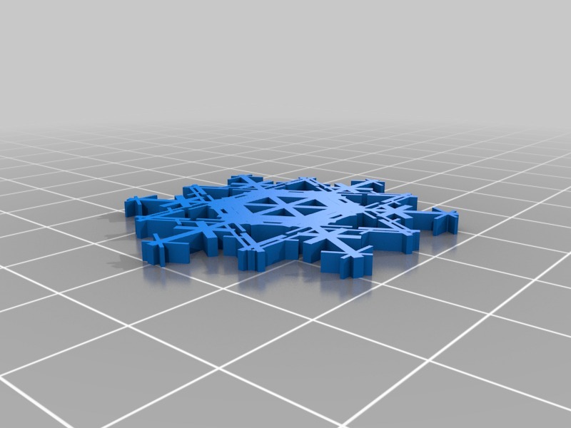Miniatura 2 do modelo 3D Parametric Snowflake Generator