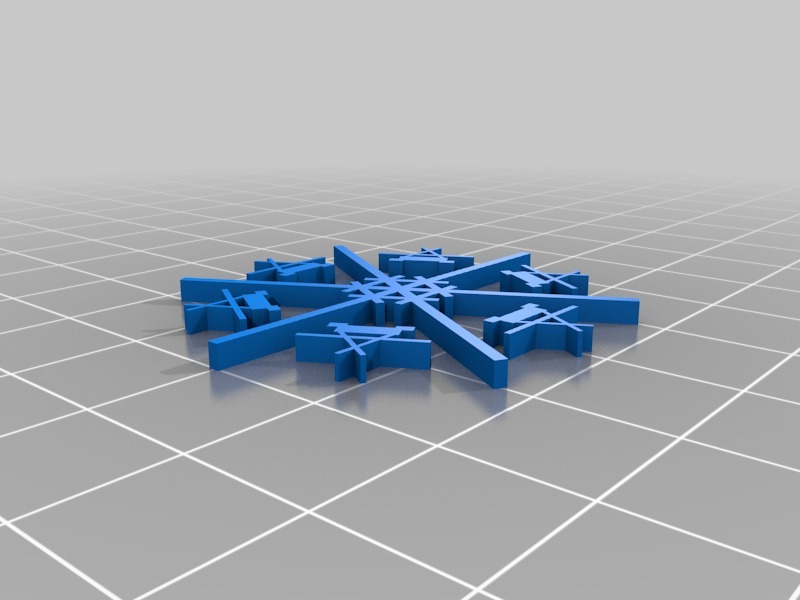 Miniatura 5 do modelo 3D Parametric Snowflake Generator