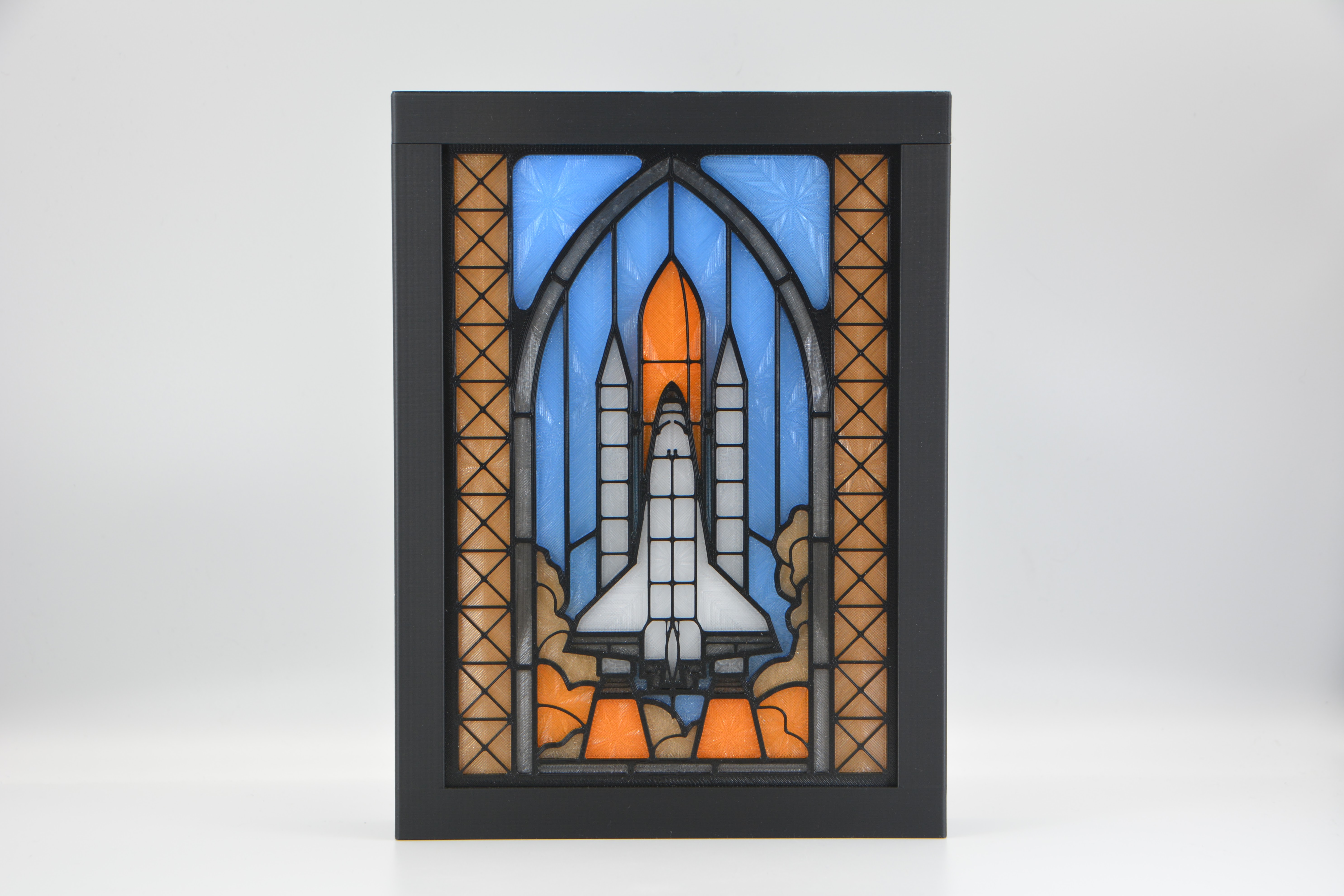 Space Shuttle Stained Glass Lightbox by TheCraftyMaker Download free