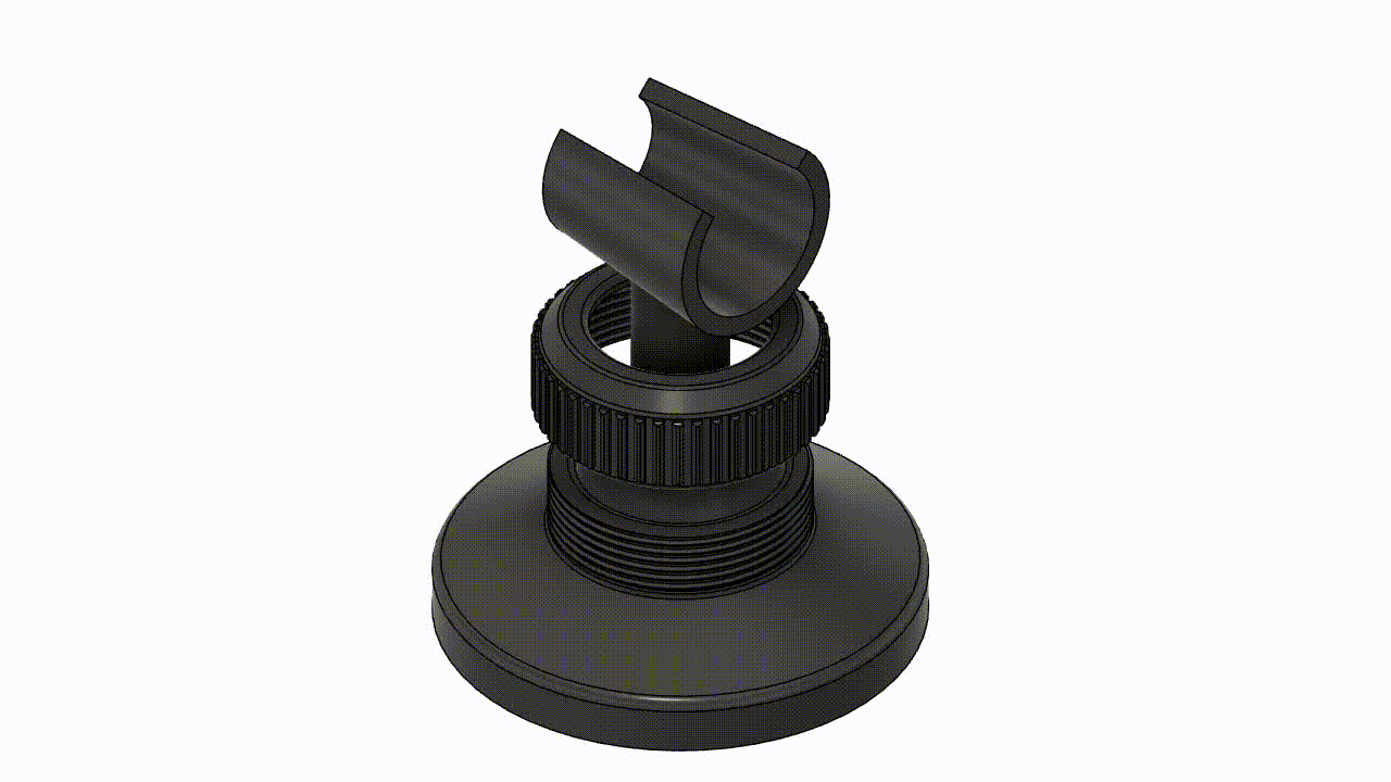 Showerhead holder with wall screw base - ball joint