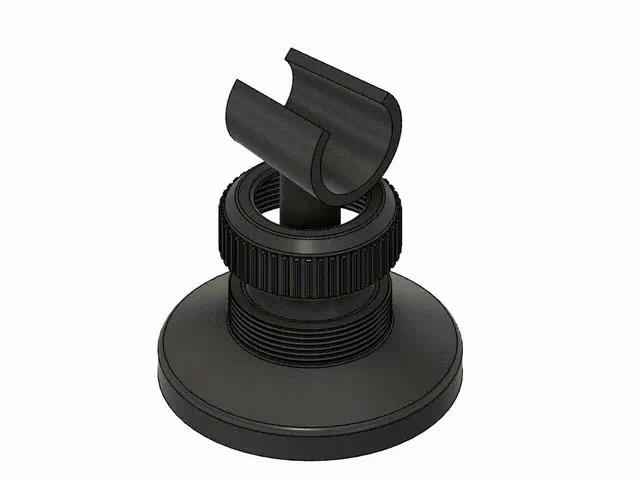 Showerhead holder with wall screw base - ball joint