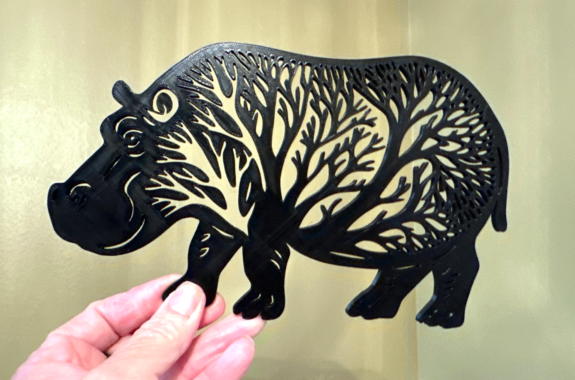 Hippopotamus. Wallart