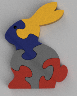 Puzzle Conejo Zoo de ensueño