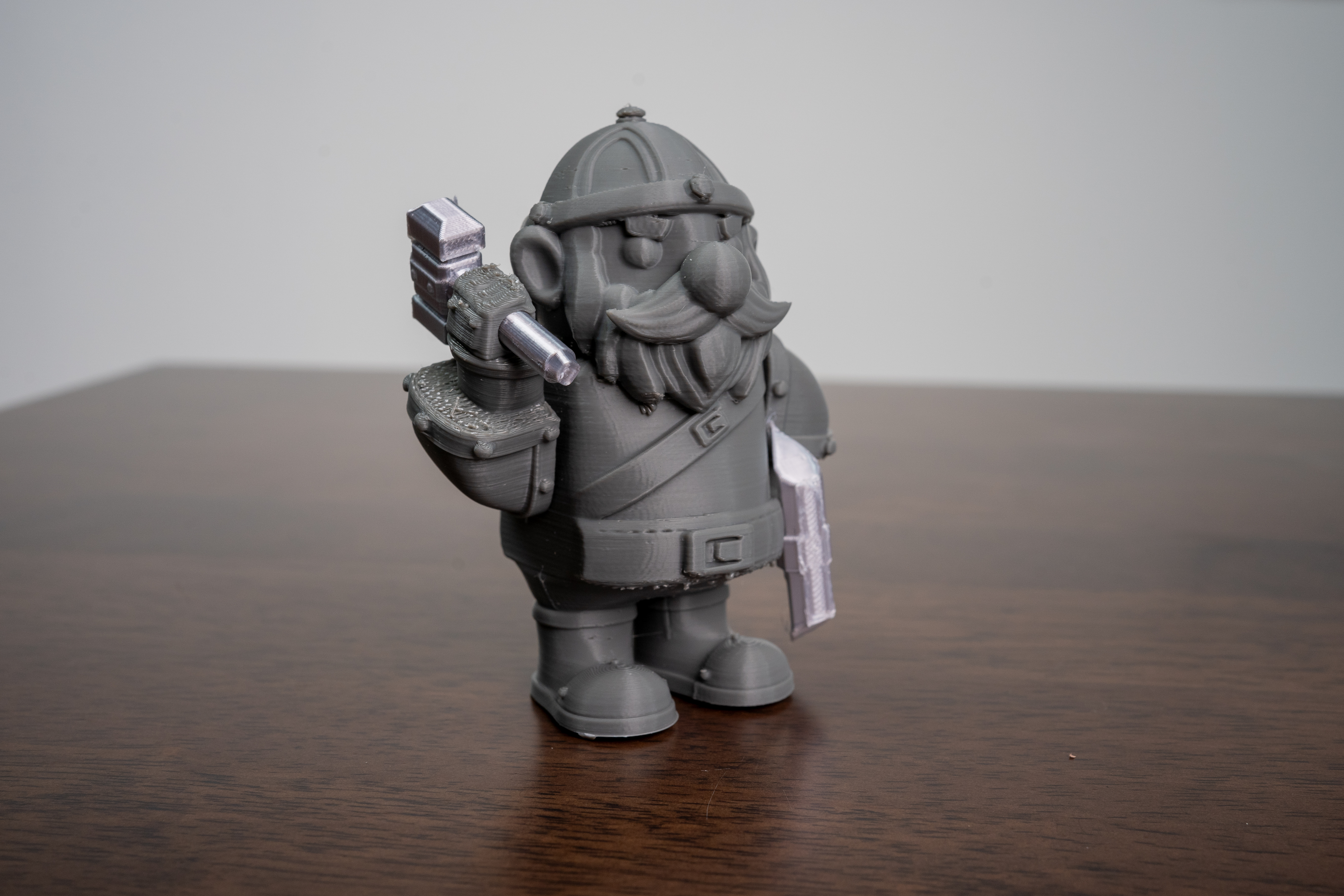 Articulated Dwarf Warrior - Print in place, Easy print!