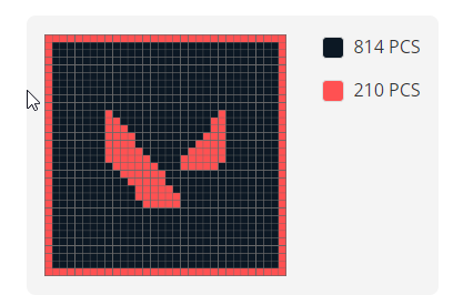 Valorant Logo Pixel Art 20x20cm by Suppe12 | Download free STL model ...