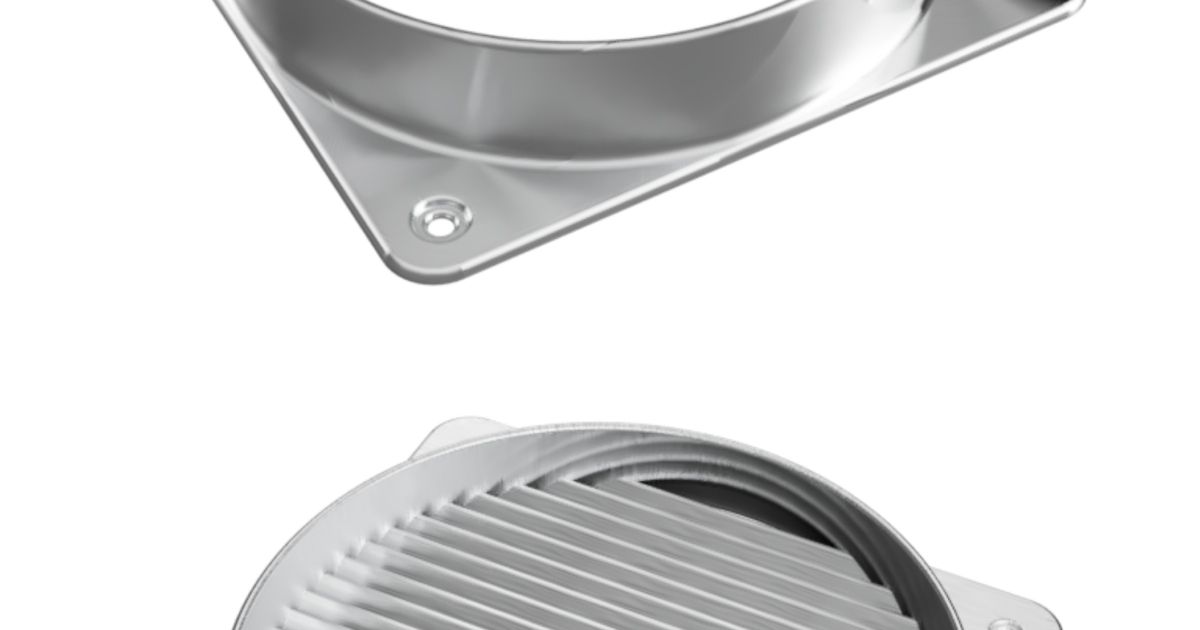 Parameterized Inline Fan Flanged Mount by mozWORLD | Download free STL ...