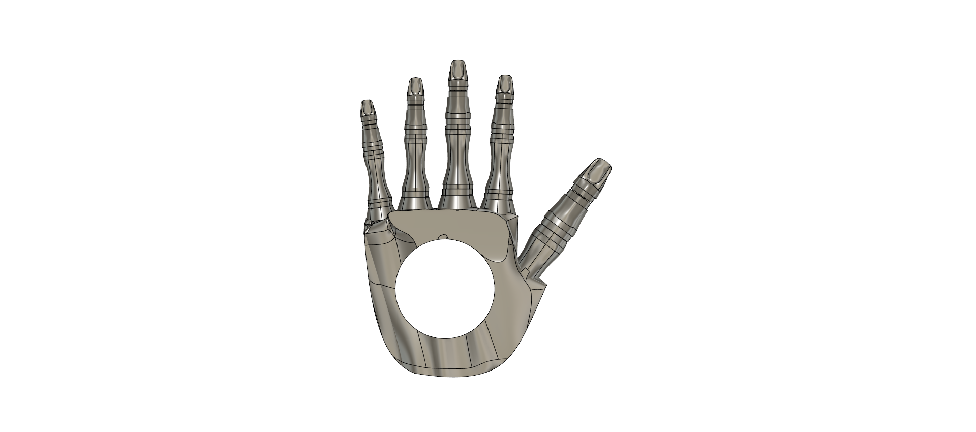 Hand with Articulated Fingers by Dennis Rojkovski | Download free STL ...