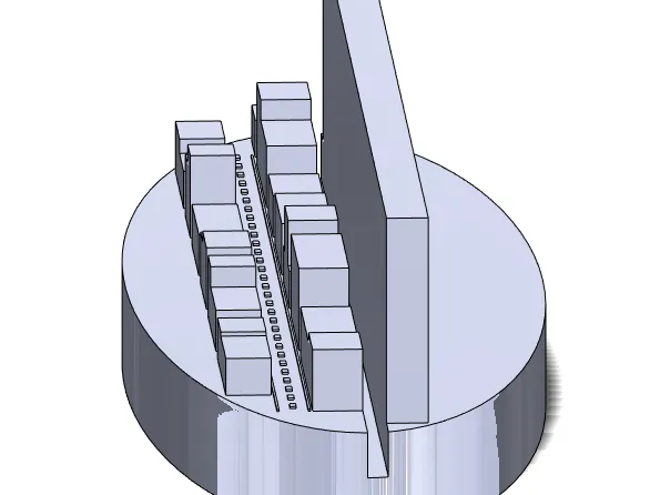 Low-detail town photo holder