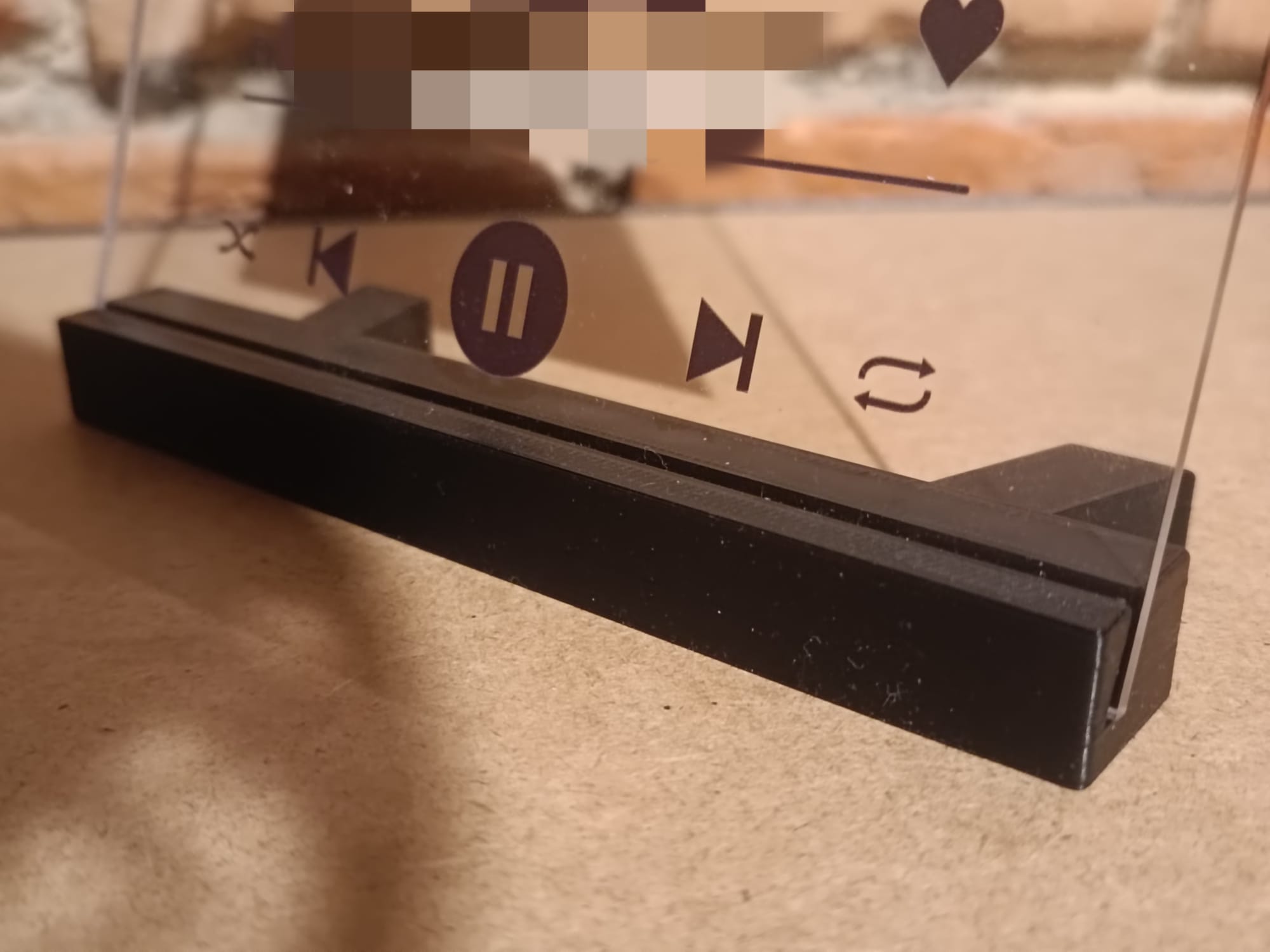 Holder for acrylic sign / Halter für Acrylbild
